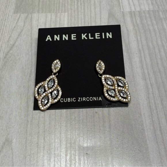 Anne Klein & Napier Bundle Gold and Silver Geometric Drop Earrings - Picture 1 of 5